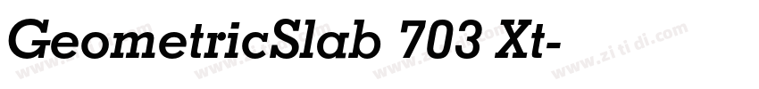 GeometricSlab 703 Xt字体转换
